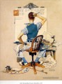 artist facing blank canvas Norman Rockwell